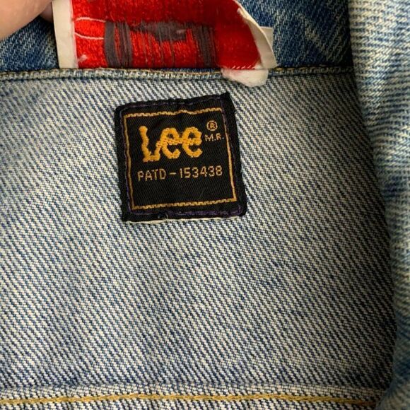 Vintage Lee Denim Jacket M Med Wash Pockets - Picture 8 of 8